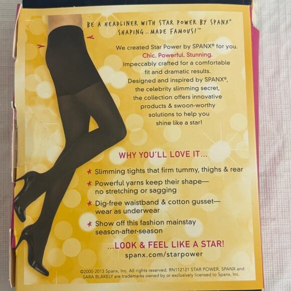 Spanx Center Stage Shaping Tights Navy Pack of 3  Size E NEW - Picture 5 of 7